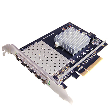 SUNRICH TECHNOLOGY(H.K.) LIMITED N-460 Сетевая карта/ 10G Quad Port SFP+ PCIe Ethernet Adapter with 