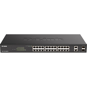 D-Link DGS-1100-26MPV2/A3A Коммутатор/ EasySmart L2 Switch 24х1000Base-T PoE, 2xCombo 1000Base-T/SFP