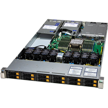 Серверная платформа/ Supermicro Server SYS-112H-TN 1U (1x LGA4710 / 16x DDR5 RDIMM / 12x Hs 2.5" NVM