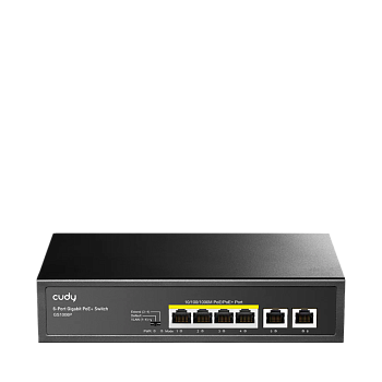Cudy GS1006P Коммутатор/ 6-Port 10/100/1000M PoE+ Switch, 4-Port 10/100/1000 BASE-T Gigabit PoE+ por