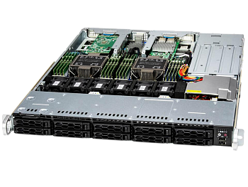 Серверная платформа/ SYS-121C-TN10R (bundle11): 1U / 2x LGA-4677 / 16x DDR5 RDIMM / 10x 2.5 NVMe*/SA