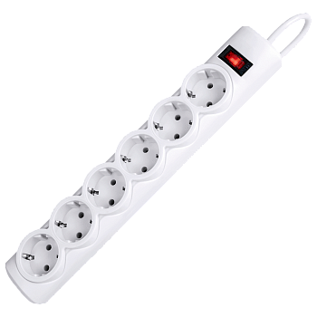 Сетевой фильтр Defender DFS 153 3 м, белый, 6 розеток/ Surge Protector Defender DFS 153 3m, white, 6