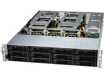 Серверная платформа/ SYS-621C-TN12R (bundle10): 2U / 2x LGA-4677 / 16x DDR5 RDIMM / 12x 3.5/2.5 NVMe