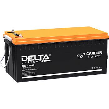 Батарея DELTA серия CGD, CGD 12200, напряжение 12В, емкость 200Ач (разряд 10 часов),  макс. ток разр
