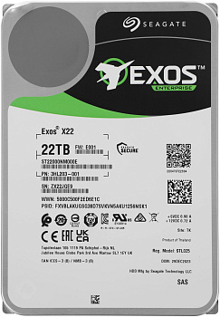 Жесткий диск Seagate SAS 3.0 22TB ST22000NM000E Server Exos X22 (7200rpm) 512Mb 3.5" [ST22000NM000E]