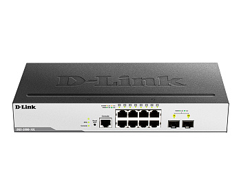 D-Link DGS-3000-10L/B1A Коммутатор/ Managed L2 Switch 8x1000Base-T, 2x1000Base-X SFP, Surge 6KV, CLI