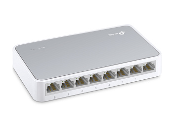 TP-Link TL-SF1008D Коммутатор/ 8-port 10/100M mini Desktop Switch, 8 10/100M RJ45 ports, Plastic cas