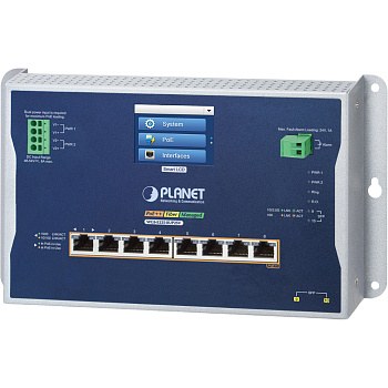 PLANET WGS-5225-8UP2SV коммутатор/ PLANET WGS-5225-8UP2SV IP30, IPv6/IPv4, L2+ 8-Port 10/100/1000T 8