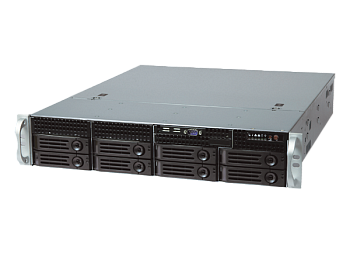 Серверный корпус/ 2U chassis; ATX, Micro-ATX, Mini-ITX MBs; 8-port 12 Gbps SAS/ SATA to SAS BP; 8 x 