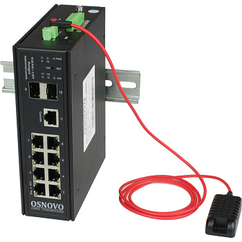 OSNOVO SW-80802/ILS(port 90W 300W) Коммутатор/ OSNOVO Промышленный гигабитный L2+ коммутатор HiPoE н