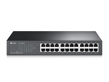 TP-Link TL-SF1024D Коммутатор/ 24-port 10/100M Switch, 24 10/100M RJ45 ports, 13-inch steel case