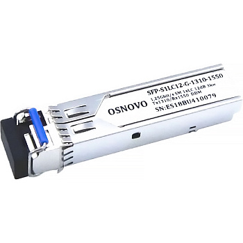 OSNOVO SFP-S1LC12-G-1310-1550 Модуль/ OSNOVO SFP Модуль LC, 1,25 Гбит/c, до 3км, Tx:1310/Rx:1550, DD