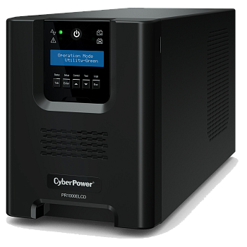 ИБП CyberPower PR1000ELCD, Line-Interactive, 1000VA/900W, 8 IEC-320 С13 розеток, USB&Serial, SNMPslo