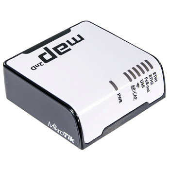 Mikrotik RBmAP2nD Маршрутизатор/ mAP Dual-Chain 2.4GHz micro AP, 650MHz CPU, 64MB RAM, 2xEthernet, P
