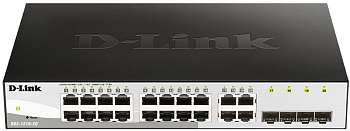 D-Link DGS-1210-20/FL1A Коммутатор/ DGS-1210-20/FL Managed L2 Switch 16x1000Base-T, 4xCombo 1000Base