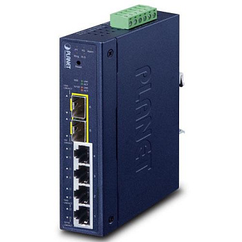 PLANET IGS-4215-4T2S коммутатор/ PLANET IGS-4215-4T2S IP30 Industrial L2/L4 4-Port 10/100/1000T + 2-