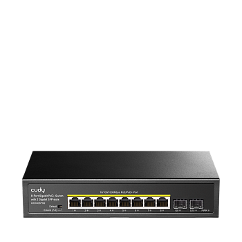 Cudy GS1008PS2 Коммутатор/ 8-10/100/1000 BASE-T Gigabit ports, 2-1000 BASE-X SFP Slot, 8-port IEEE 8