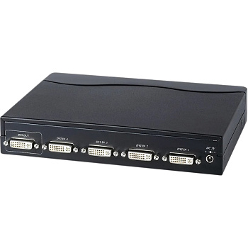 SC&T DS04A Коммутатор/ SC&T DS04A Коммутатор DVI- и стерео аудиосигналов, 4 входа (4х DVI-I, 4х TRS 