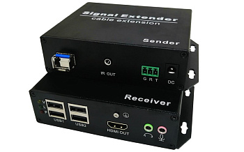 NST NS-VF-HD-KVM-ARI HDMI+USB удлинитель/ HDMI+USB удлинитель по сети оптическому волокну с поддержк