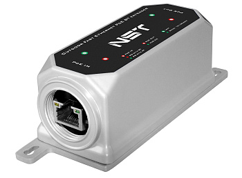 NST NS-EX-1FP/W Уличный PoE удлинитель/ Уличный Ultra PoE удлинитель Fast Ethernet до 250м на 1 порт