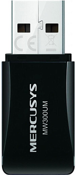Mercusys MW300UM Адаптер Wi-Fi/ N300 Wi-Fi Mini USB Adapter,2T2R, 1xUSB 2.0