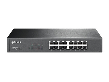 TP-Link TL-SG1016D Коммутатор/ 16-port Gigabit Desktop/Rackmount Switch, 16 10/100/1000M RJ45 ports,