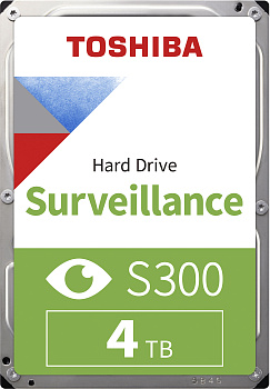 HDD Toshiba SATA3 4Tb Surveillance S300 (SMR) 5400  256Mb 1 year warranty (replacement HDWT740UZSVA,