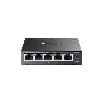 TP-Link ES205GP Коммутатор/ Omada 5-Port Gigabit Easy Managed Switch with 4-Port PoE+
