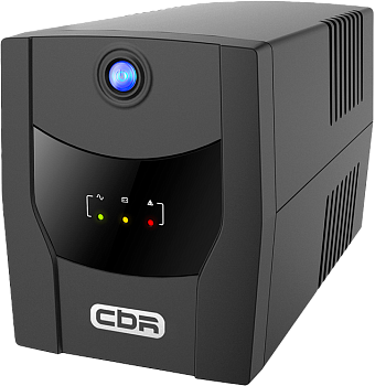 Башенный линейно-интерактивный ИБП/ ИБП CBR [QTM-1500T-6I-LCUC] Line Interactive  1500VA/900W 9Ah12V