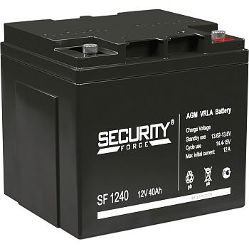 Аккумуляторная батарея/ Battery SECURITY FORCE SF series, SF 1240, voltage 12V, capacity 40Ah (disch