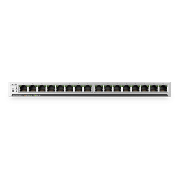 ZYXEL GS1100-16EP-EU0101F Коммутатор настольный, бесшумный, бюджет PoE 135 Вт/ Web-managed Gigabit S
