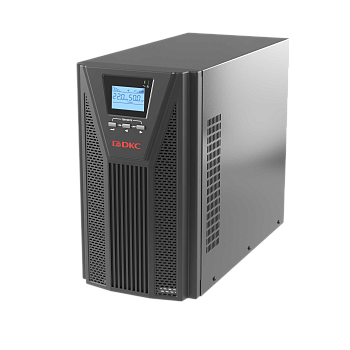 Онлайн ИБП ДКС серии Small Tower, 3000 ВА/2700 Вт, клеммы, EPO, USB, RS- 232, RJ45,  з/у 1А, 8 x 7 А