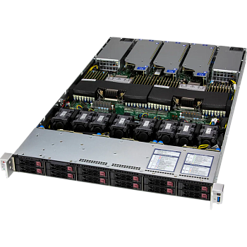 Серверная платформа/ Supermicro Server SYS-122C-TN 1U (2x LGA4710 / 32x DDR5 RDIMM / 12x Hs 2.5" NVM