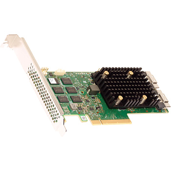 Контроллер/ MegaRAID SAS 9500-16i SGL (05-50077-02) PCIe v4 x8 LP, Tri-Mode SAS/SATA/NVMe 12G HBA, 1