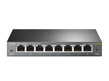 TP-Link TL-SG108E Коммутатор/ 8-Port Gigabit Desktop Easy Smart Switch, 8 10/100/1000Mbps RJ45 ports