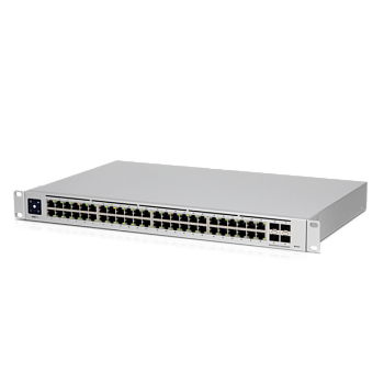 Ubiquiti USW-Pro-48 Коммутатор/ 48-port, Layer 3 switch supporting 10G SFP+ connections with fanless
