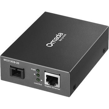 TP-Link MC212CS-20 Конвертер/ Omada Одномодовый гигабитный WDM-медиаконвертер