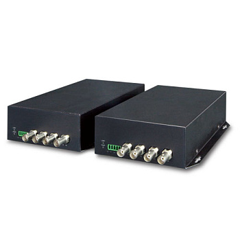 PLANET VF-402-KIT VF-402-KIT конвертер, видео по оптическому кабелю до 20 км/ 4-Channel 4-in-1 Video