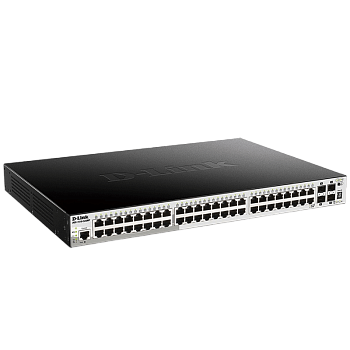 D-Link DGS-1510-52XMP/A2A Коммутатор/ Управляемый L2+ стекируемый PoE-коммутатор, 48x1000Base-T PoE,
