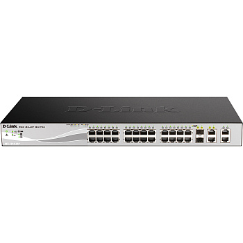 D-Link DES-1210-28P/C3A Коммутатор/ DES-1210-28P/C Smart L2 Switch 24x100Base-TX PoE, 2x1000Base-T, 