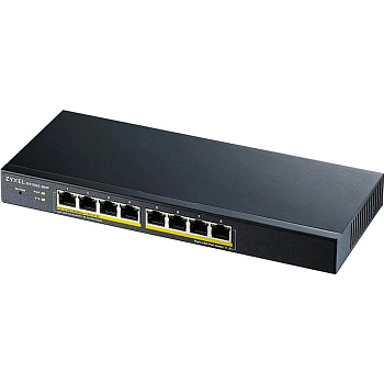 ZYXEL GS1900-8HP-EU0103F Коммутатор/ Zyxel GS1900-8HP Smart L2 PoE+ Switch , 8xGE PoE+, Desktop, Sil