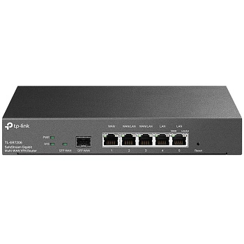 TP-Link ER7206 Маршрутизатор/ Gigabit Multi-WAN VPN Router, 1× Gb SFP WAN, 1× Gb RJ45 WAN, 2× Gb WAN
