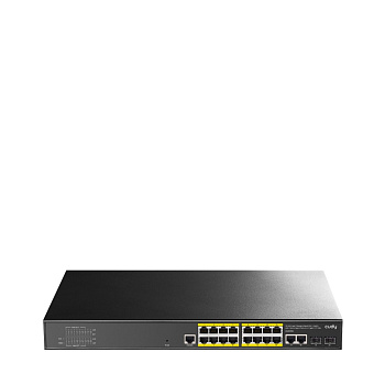 Cudy GS2018PS2-200W Коммутатор/ 16-Port Layer 2 Managed Gigabit PoE+ Switch with 2 Uplink Gigabit Po