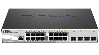 D-Link DGS-1210-20/ME/A1A Коммутатор/ 16-ports UTP 10/100/1000Base-T + 4-ports Gigabit SFP, Gigabit 