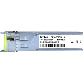 D-Link 330T/10KM/A1A Трансивер/ 330T/10KM WDM SFP Transceiver, 1000Base-BX-D, Simplex LC, TX: 1550nm