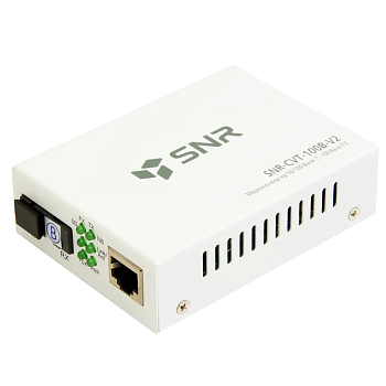 SNR SNR-CVT-100A-V2 Медиаконвертер/ Медиаконвертер  10/100-Base-T / 100Base-FX, Tx/Rx: 1310/1550нм, 