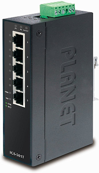 PLANET IGS-501T коммутатор/ PLANET IP30 Slim type 5-Port Industrial Gigabit Ethernet Switch (-40 to 
