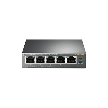 TP-Link TL-SG1005P Коммутатор/ 5-Port Gigabit Desktop Switch with 4-Port PoE, 5 Gigabit RJ45 ports i