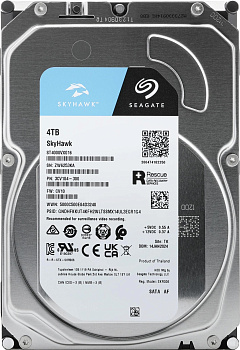 Жесткий диск Seagate SATA-III 4TB ST4000VX016 Surveillance Skyhawk 4KN (5400rpm) 256Mb 3.5" [ST4000V