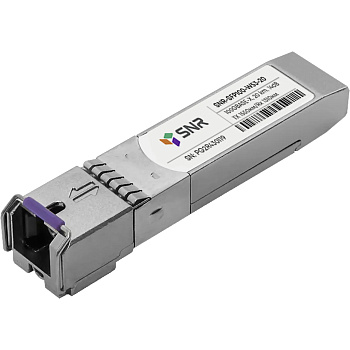 SNR SNR-SFP100-W53-20 Модуль/ Модуль SFP WDM, дальность до 20км (12dB), 1550нм, 100Mb